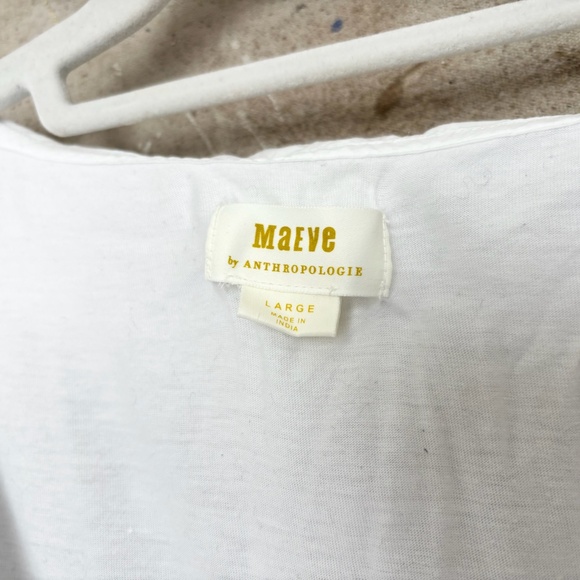 Anthropologie Maeve Babydoll Strawberry Embroidered Blouse - Picture 5 of 9